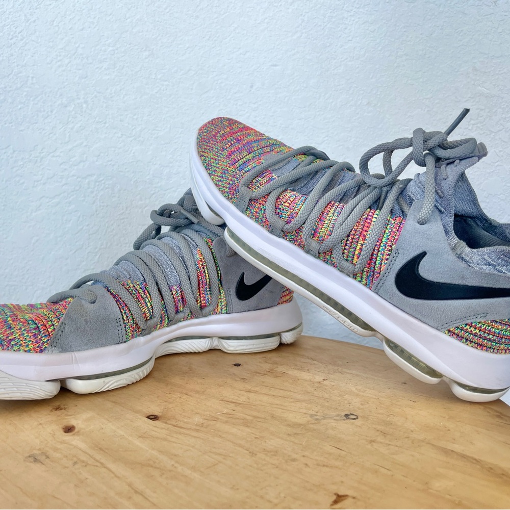 Nike KD 10 Multicolor Multi Color Basketball Shoes Men's Size 11 897815-900